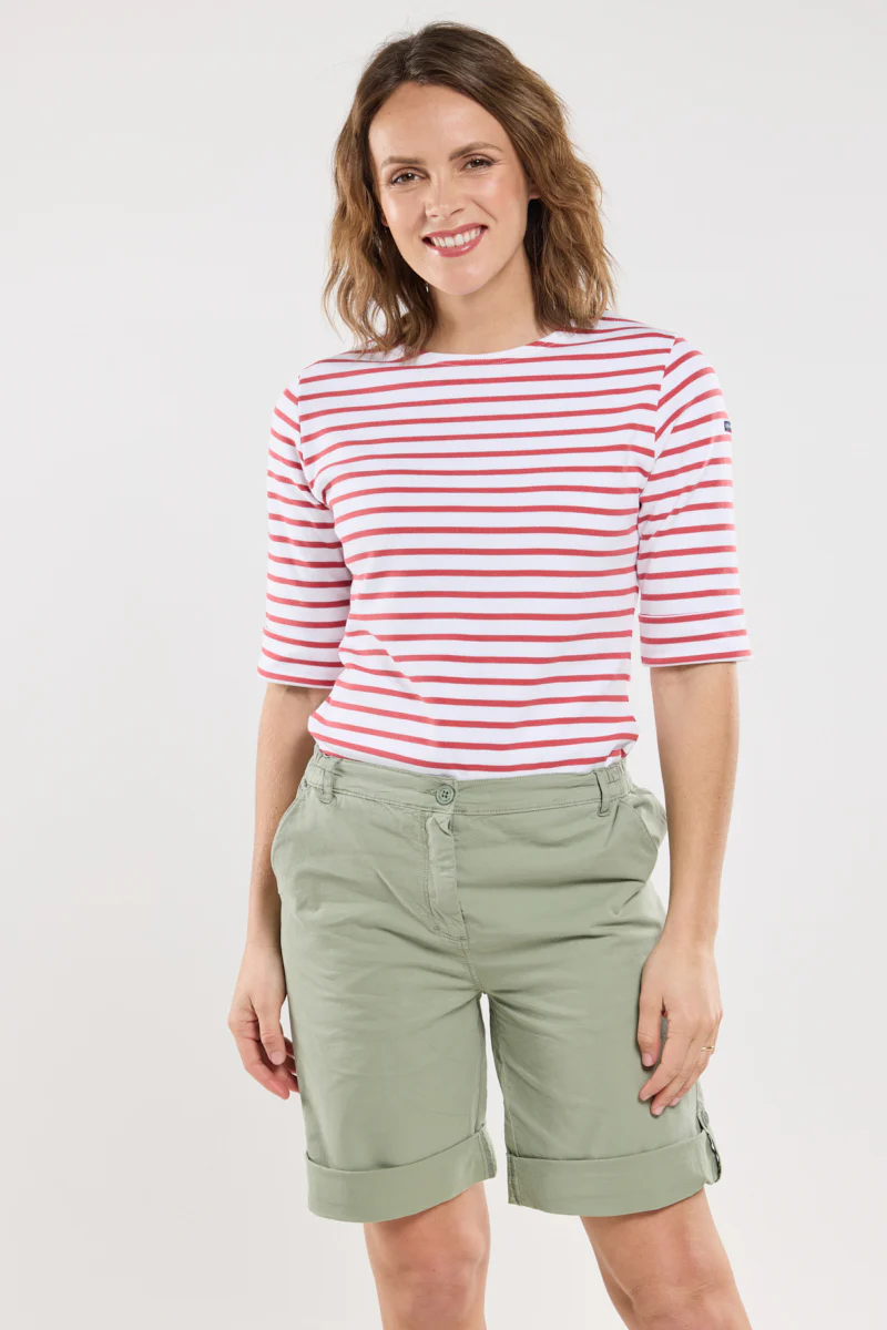 Bermuda taille élastique - coton