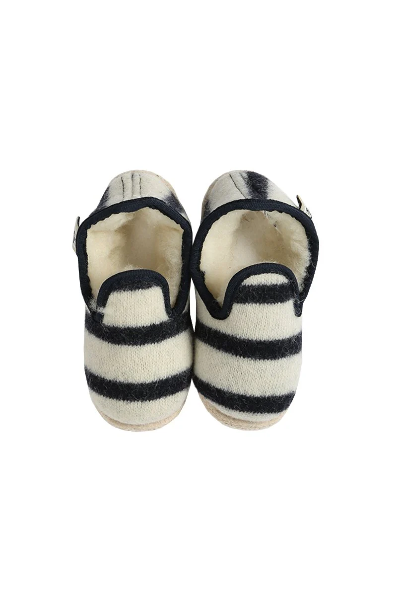 Chaussons rayés du 24 au 32 - laine - Image 3