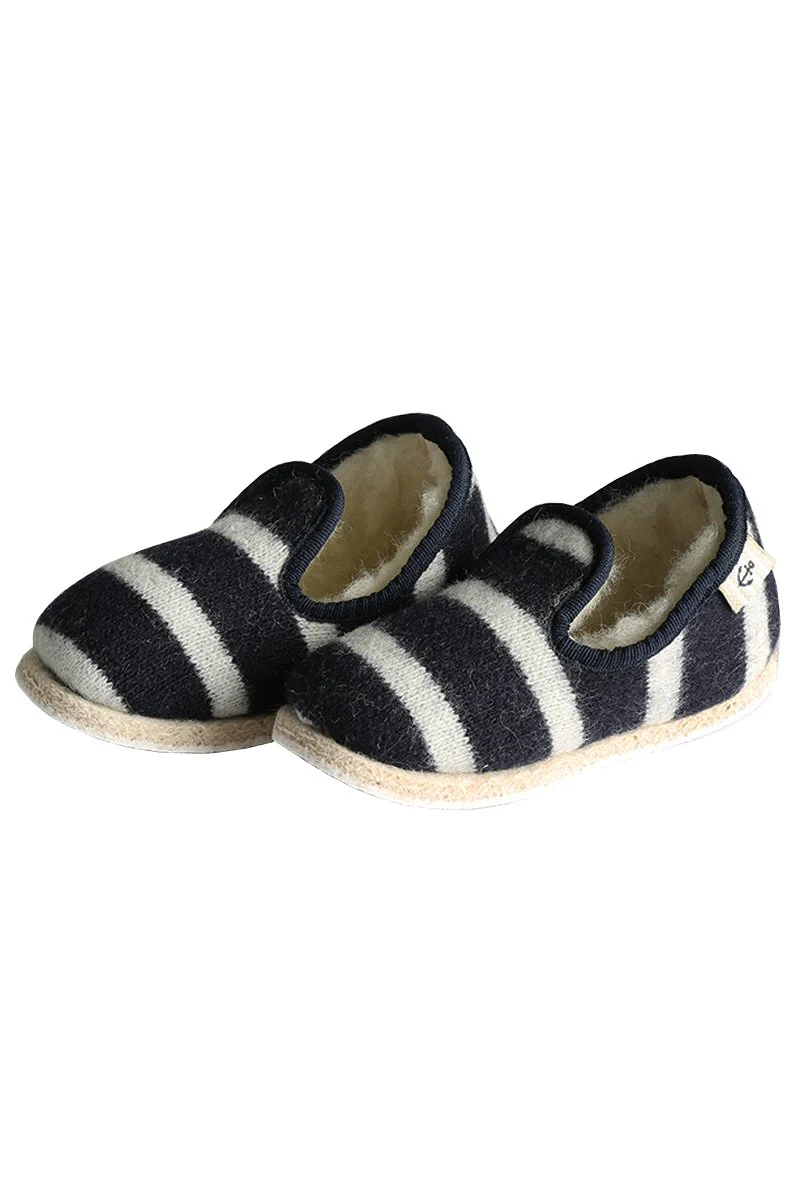Chaussons rayés du 24 au 32 - laine - Image 2