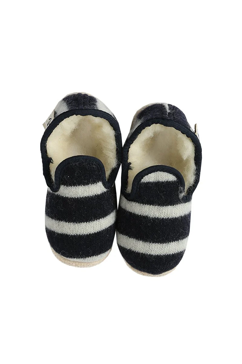 Chaussons rayés du 24 au 32 - laine - Image 3
