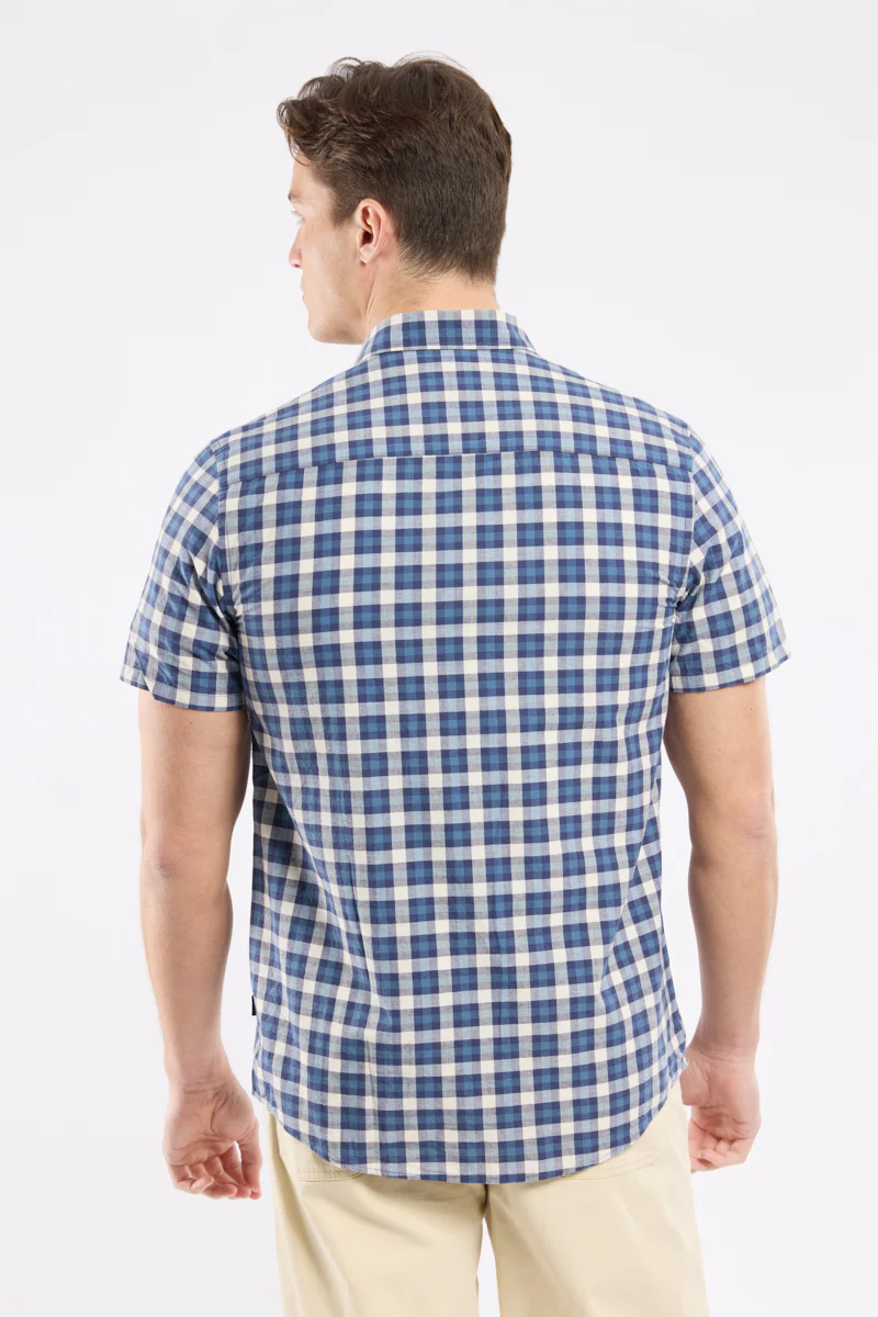 Chemise à carreaux ENISCO - coton et lin - Image 4