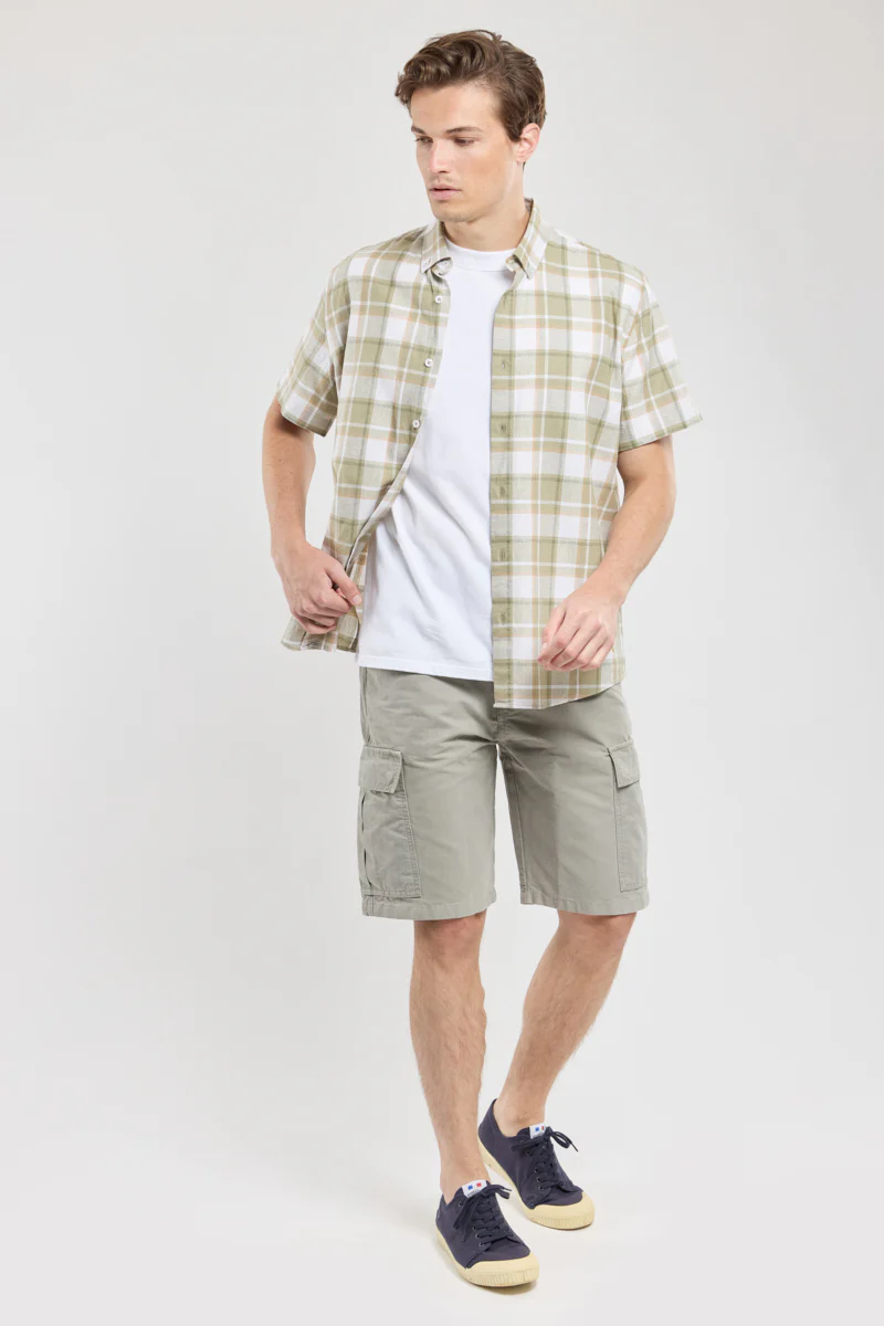 Chemise manches courtes - coton lin - Image 4