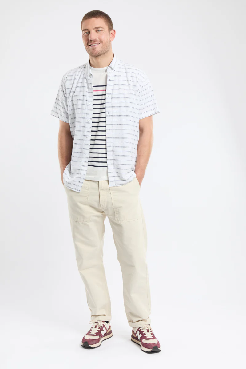 Chemise manches courtes - lin et coton - Image 5