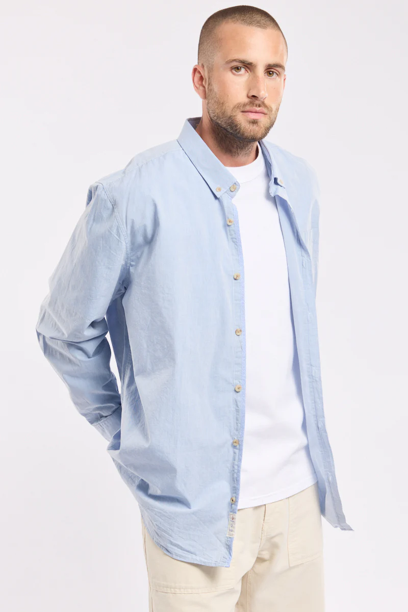 Chemise unie EDGAR - coton - Image 2