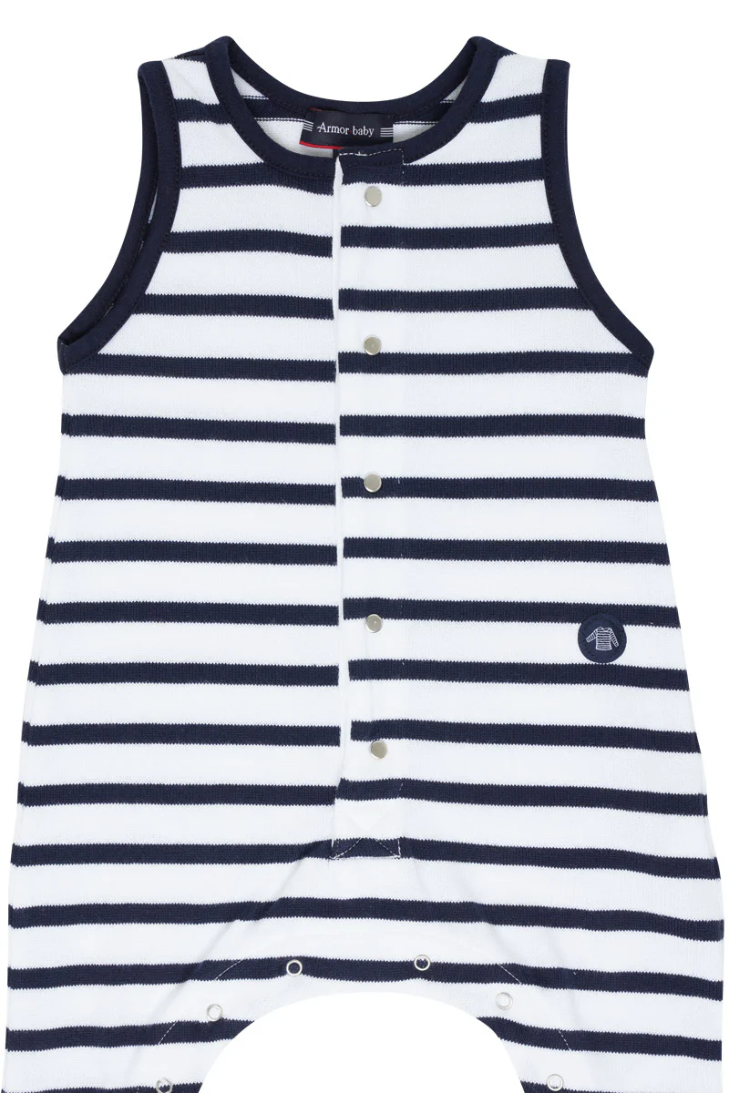 Combinaison rayée Baby - coton rustique - Image 4