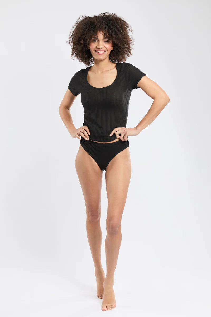 Culotte taille basse - lyocell et coton - Image 4