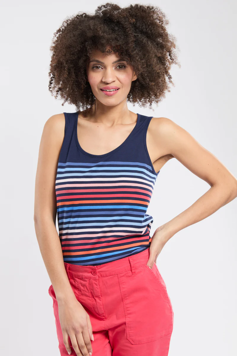 Débardeur rayé 10 couleurs - coton léger - Image 4