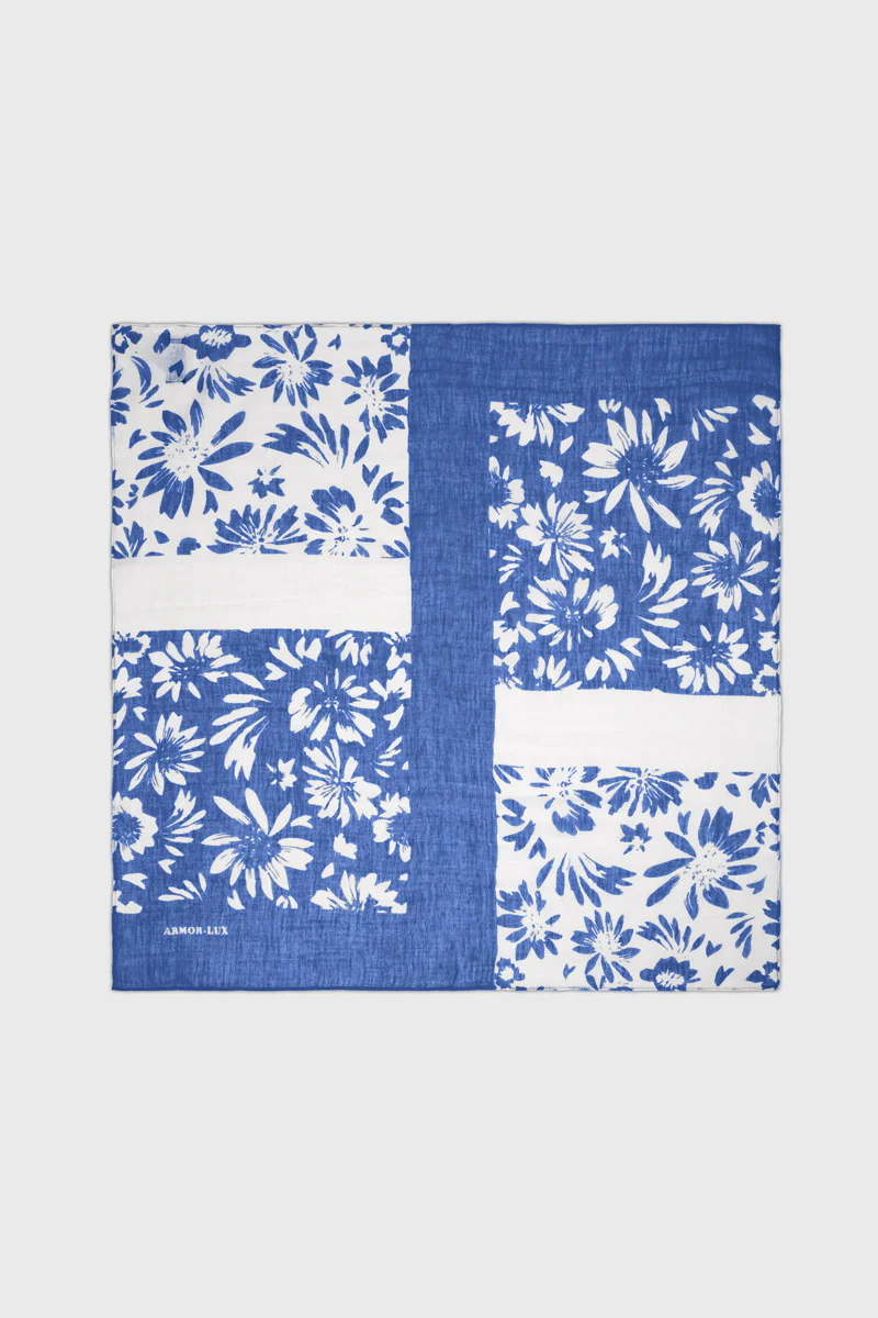 Foulard carré - lin et coton