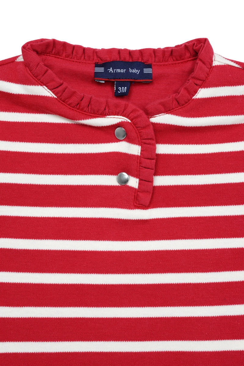 Marinière col boutonné Baby - coton épais - Image 3