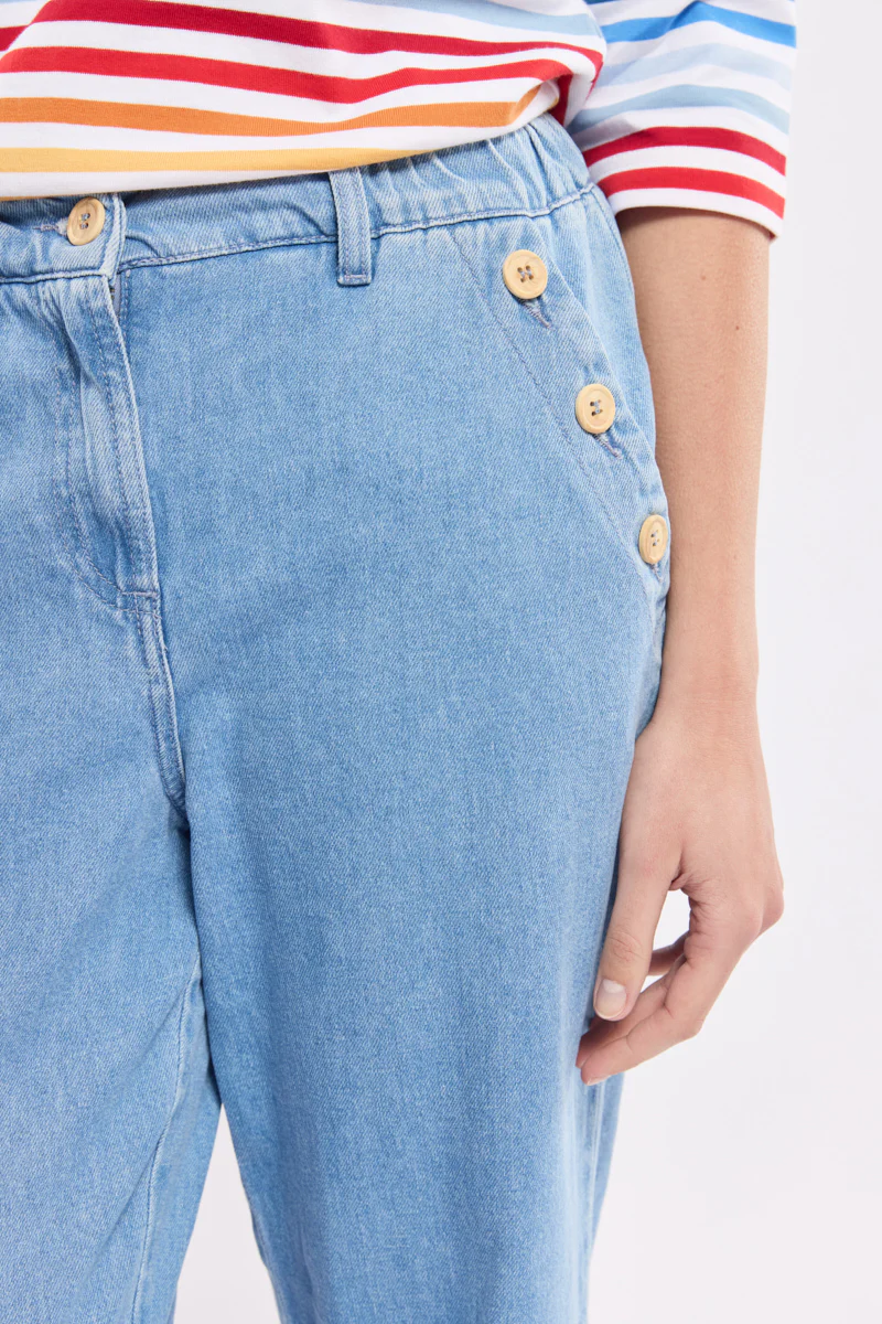 Pantalon à pont - denim - Image 3