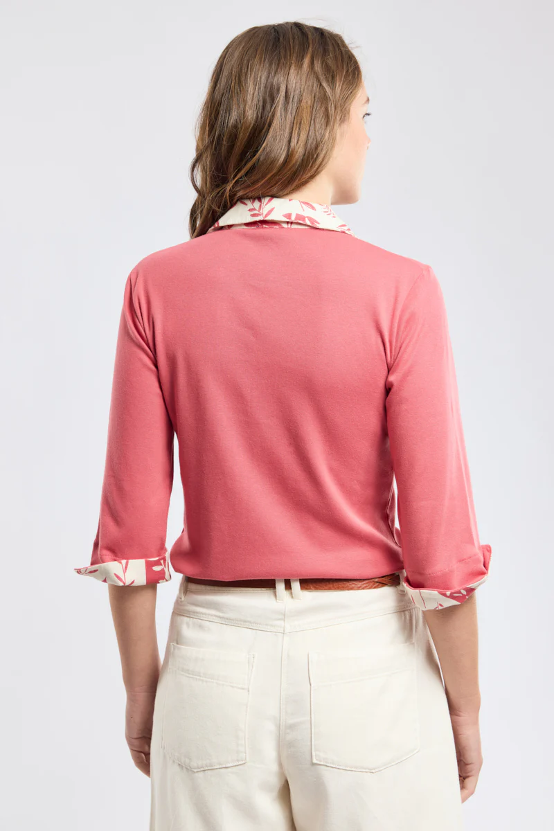 Polo motifs végétaux - coton - Image 5