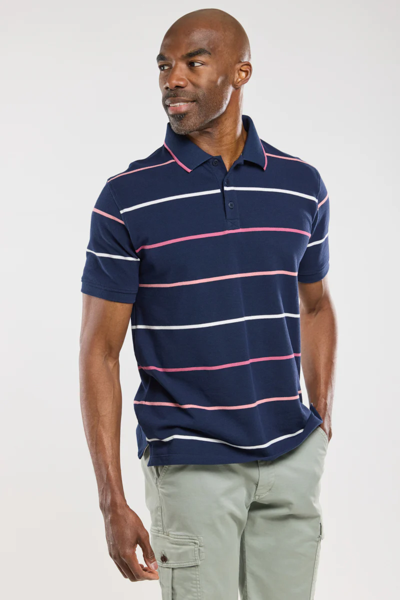 Polo rayé - coton léger - Image 3