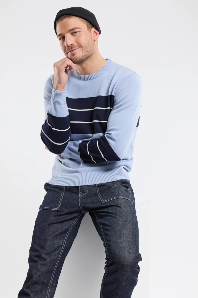 Pull bicolore - coton - Image 3