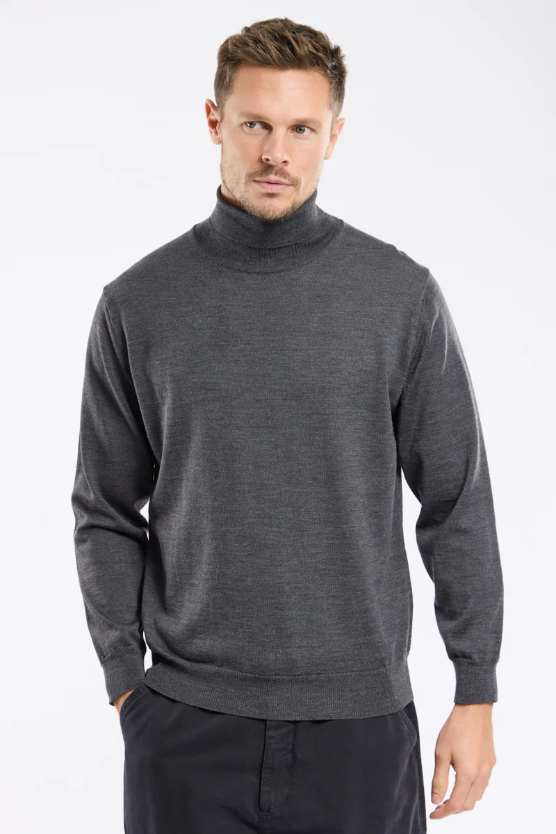 Pull col roulé - laine