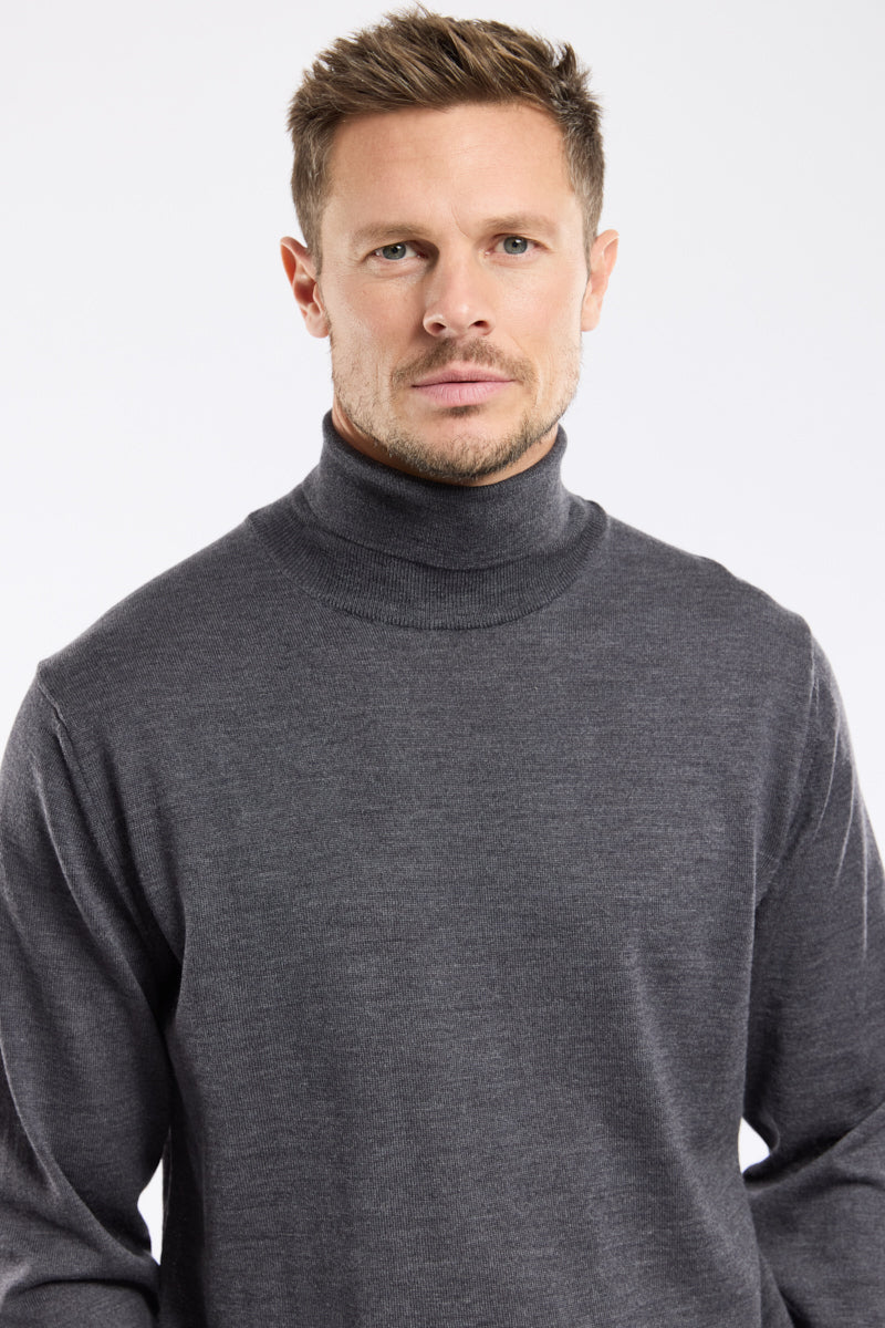 Pull col roulé - laine - Image 2