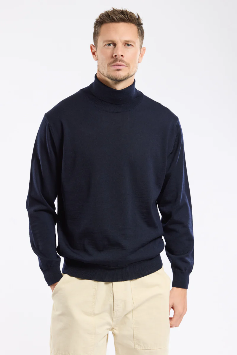 Pull col roulé - laine