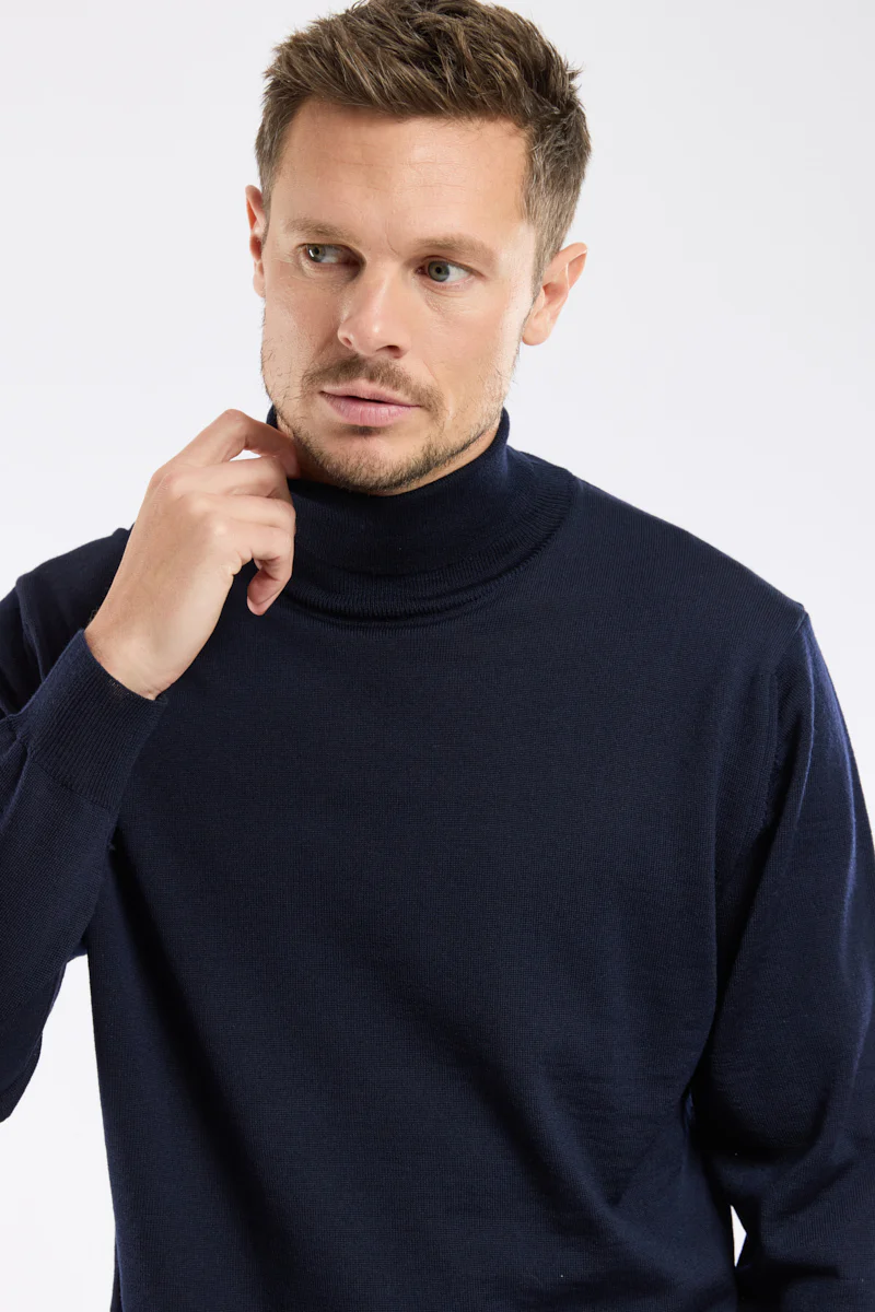 Pull col roulé - laine - Image 2