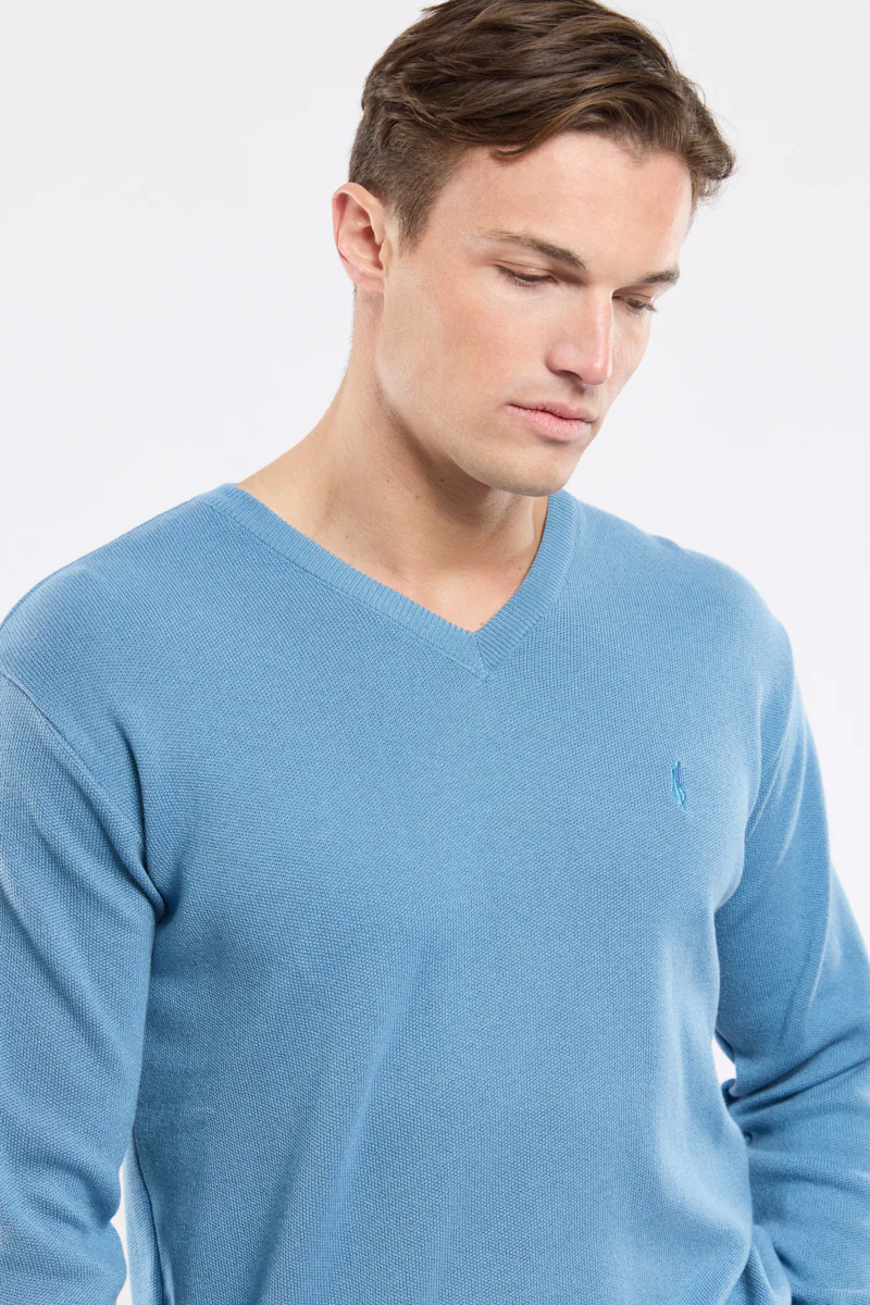Pull col V - coton - Image 2