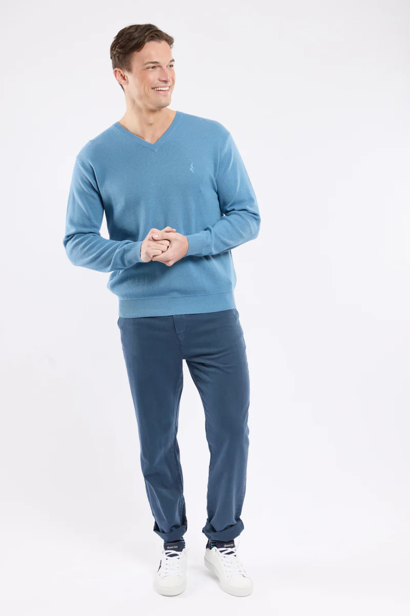 Pull col V - coton - Image 3