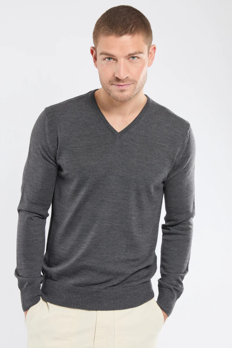 Pull col V - laine - Image 3