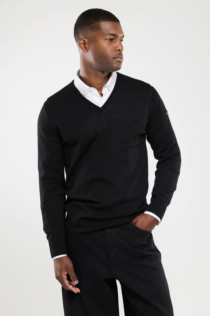Pull col V Noyal - laine mérinos - Image 3