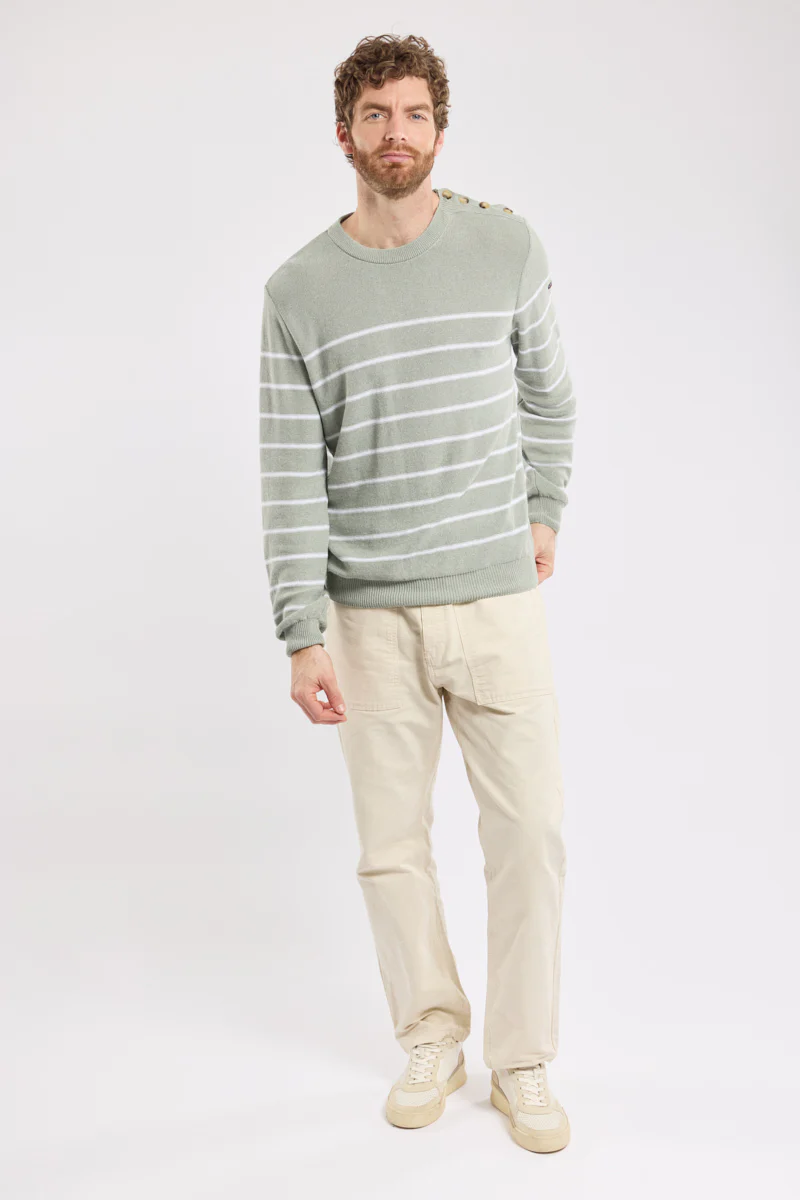 Pull marin - lin et coton - Image 3