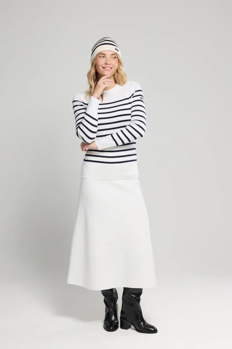 Pull marin rayé Briac - laine mérinos - Image 3