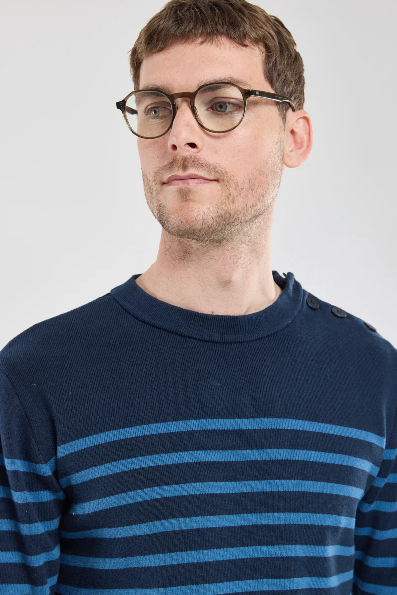 Pull marin rayé - coton - Image 2
