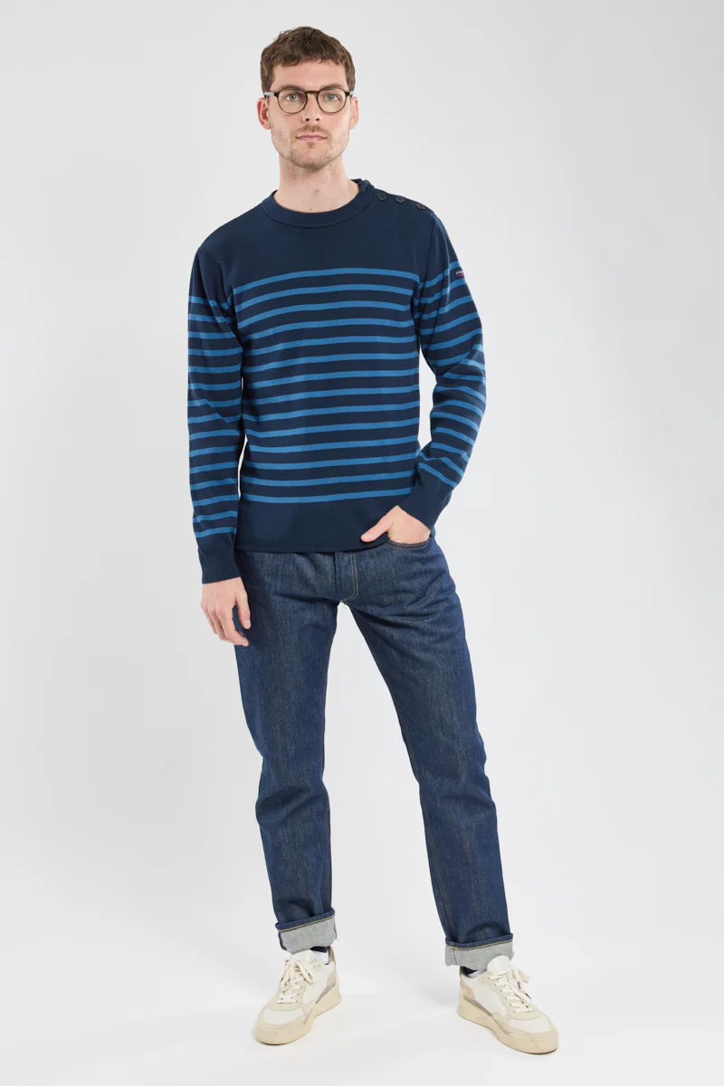 Pull marin rayé - coton - Image 4
