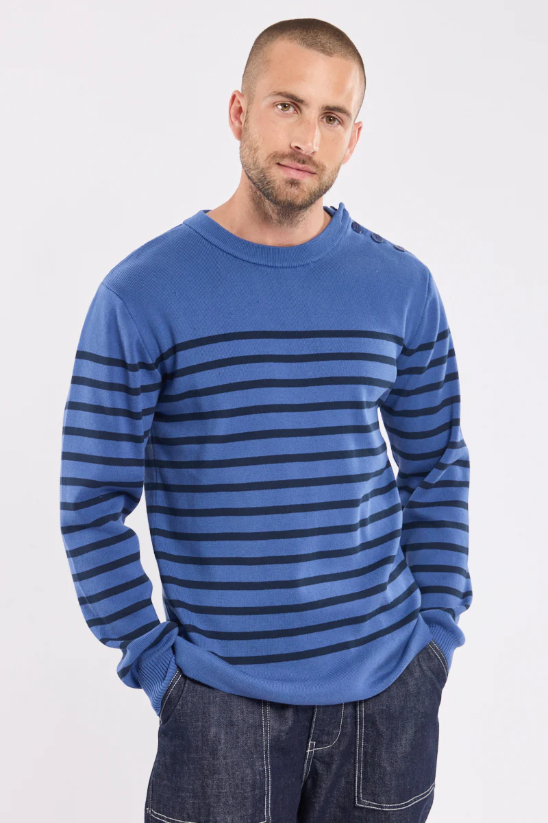 Pull marin rayé - coton - Image 2