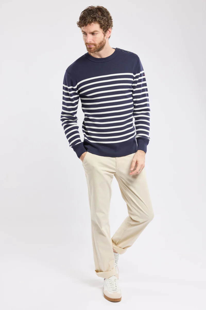 Pull marin rayé Groix - coton - Image 3