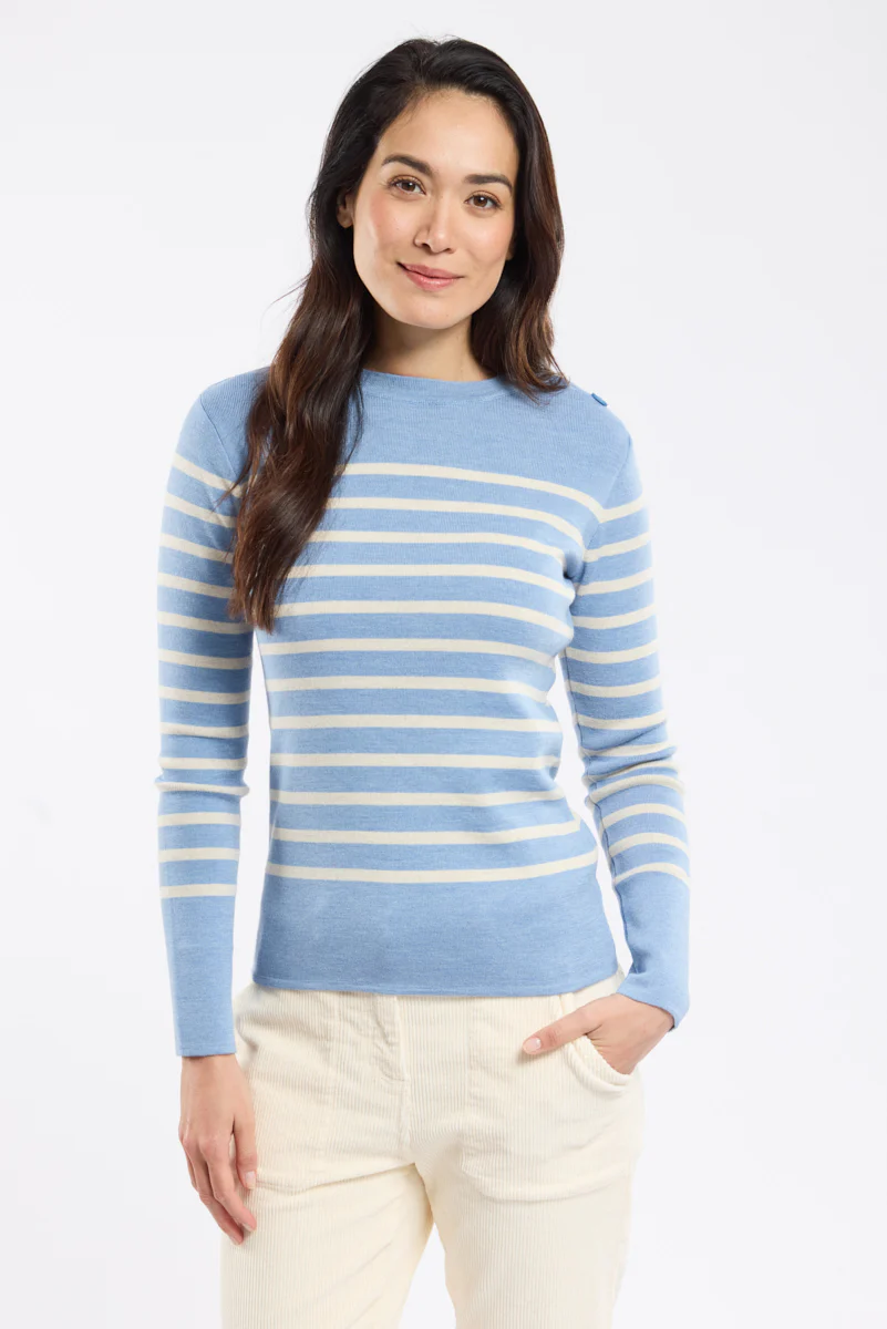 Pull marin rayé - laine et acrylique - Image 2