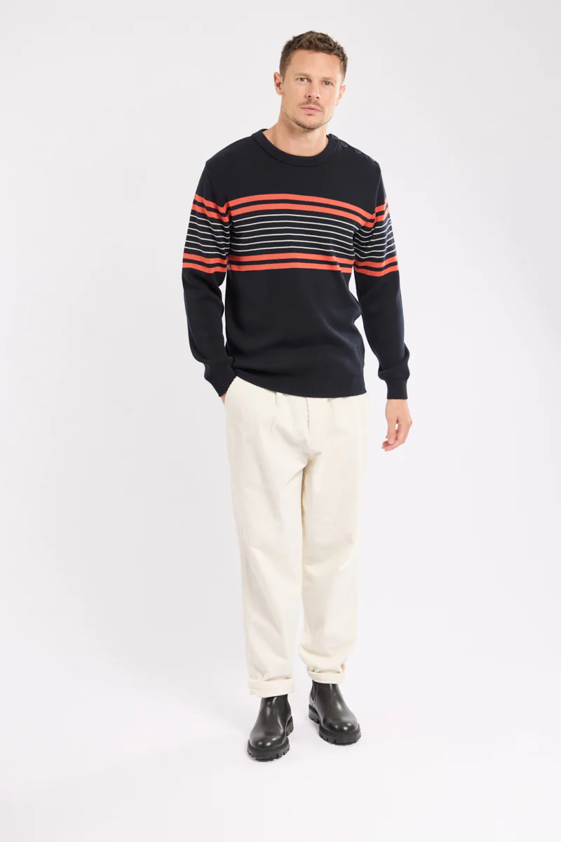 Pull marin rayé - laine - Image 4