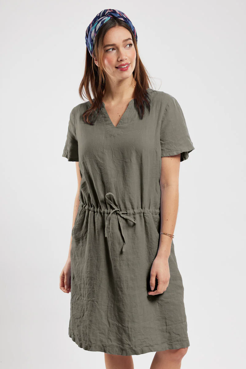 Robe ceinturée - lin