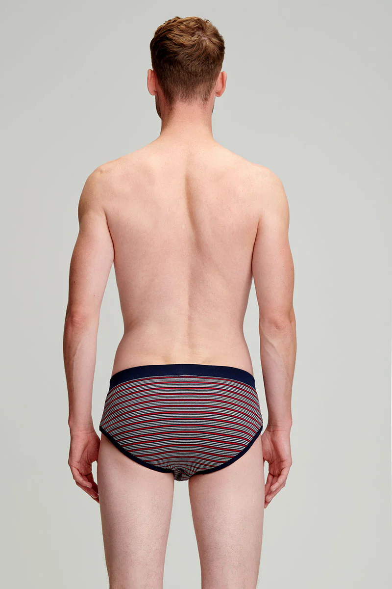Slip rayé ouvert - coton léger biologique - Image 2