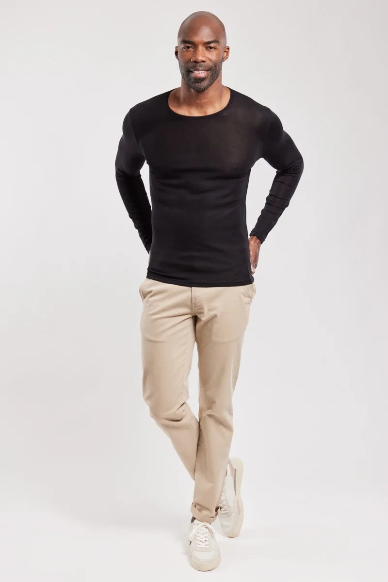 T-shirt manches longues - laine et soie - Image 4