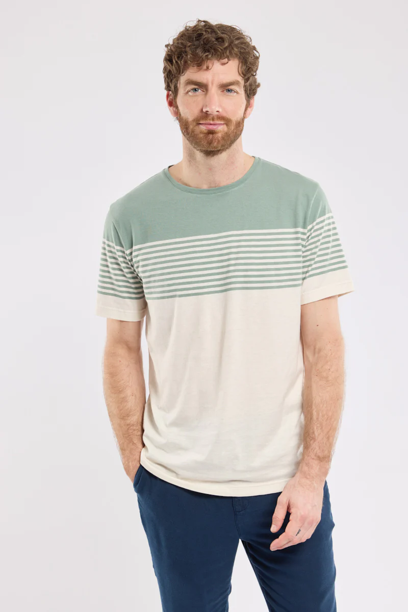 T-shirt rayé - coton et lin - Image 4
